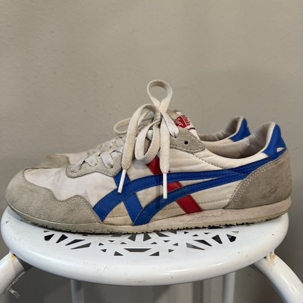 Onitsuka Tiger SERRANO 1183B400 100 WHITE/DIRECTOIRE BLUE Men's Size 7.5 - Picture 2 of 7
